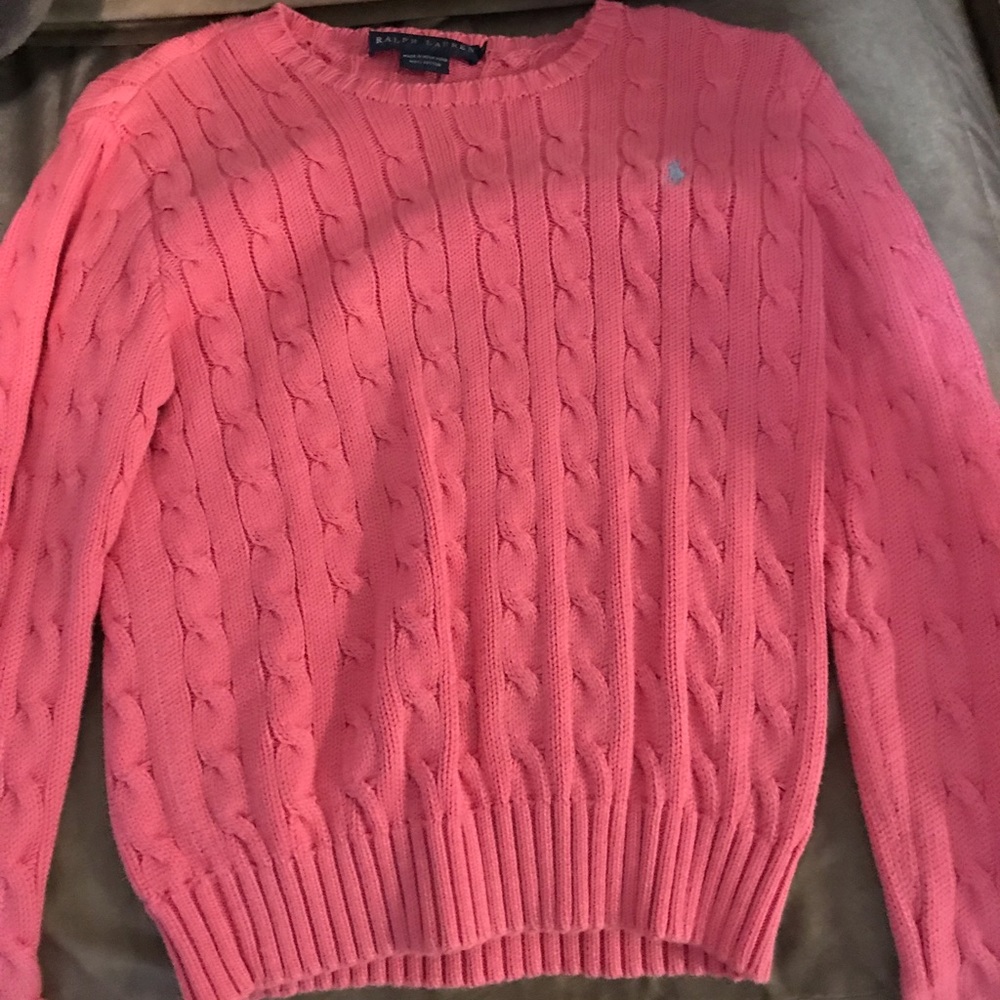 Pink Cable-Knit Ralph Lauren Sweater
